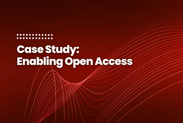 Feature image for case study- Enabling Open Access for a Scholarly Publisher
